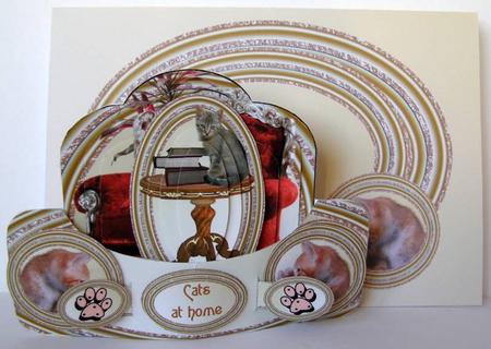 Cats at Home Push and Pull Card Kit by Margaret McCartney