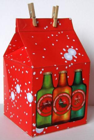 Milk Carton Gift Boxes - Christmas Cheer by Margaret McCartney