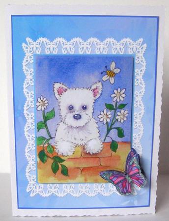 Westie and Butterfly Step by Step Decoupage by Margaret McCartney