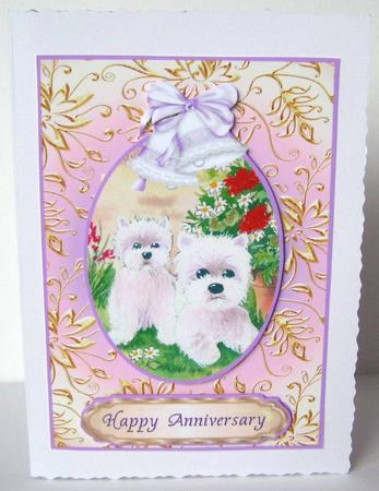 Westie Mum and Puppy. Step by Step Decoupage by Margaret McCartney