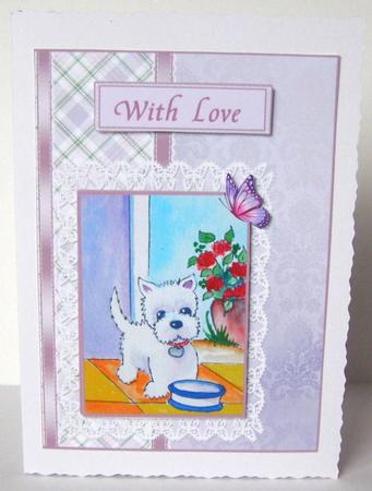 Westie - Where's My Dinner. Step by Step Decoupage by Margaret McCartney