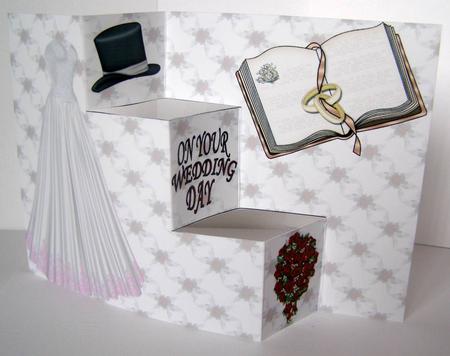 Tri-fold Steps Wedding Card by Margaret McCartney