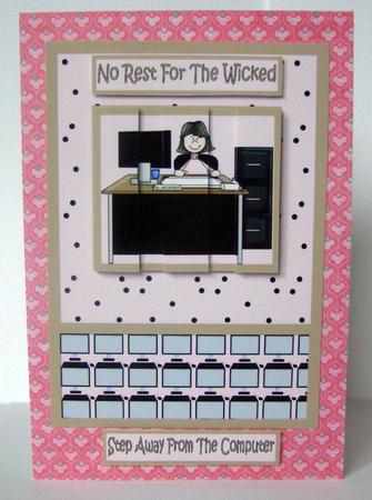 Step Away from the Computer! Stacker Card Front by Margaret McCartney