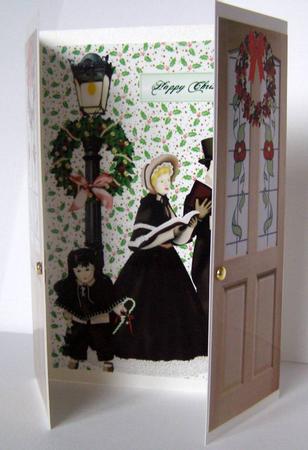 Christmas Vintage Carolers Gatefold by Margaret McCartney