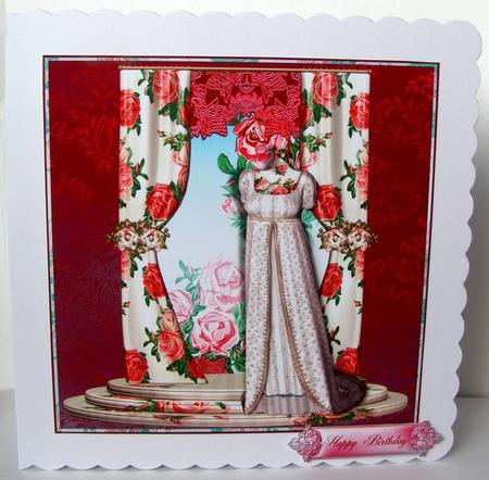The Regency Years Dress Card Topper by Margaret McCartney