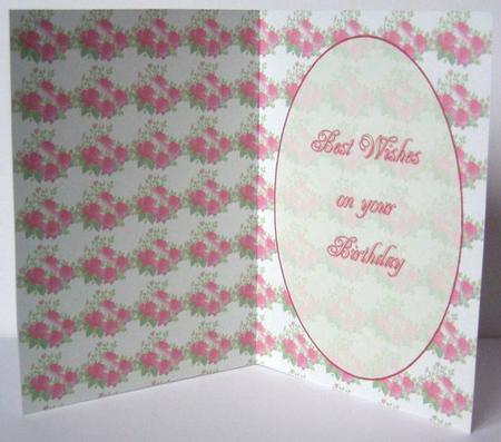 Rosey Posey Insert with Greeting by Margaret McCartney