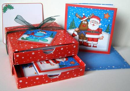 3D Top Drawer Xmas Cute Fun Cards Bumper Kit by Margaret McCartney