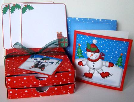 3D Top Drawer Xmas Snowmen Cards Bumper Kit by Margaret McCartney