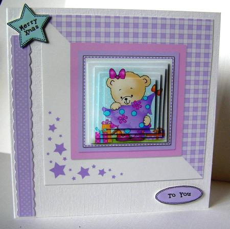 Rosie's Xmas Tree Quick Card Pyramage 4 by Margaret McCartney