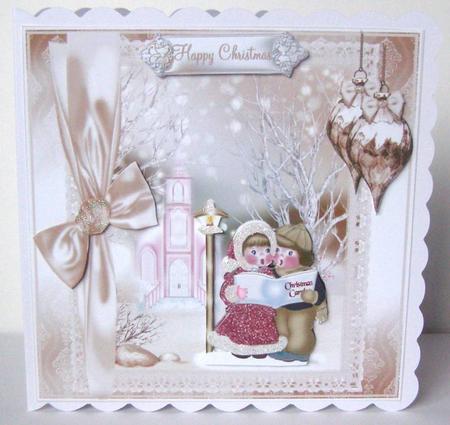 Christmas Carol Singers Card Toppers by Margaret McCartney