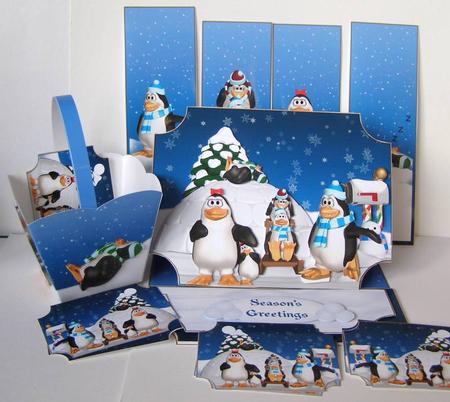 The Penguin Family Christmas Easel Kit by Margaret McCartney