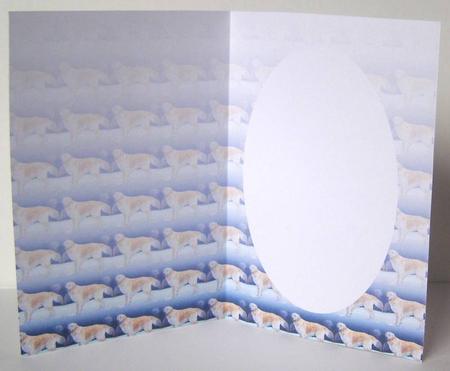 Golden Retriever Snow Scene Insert by Margaret McCartney