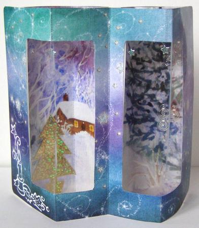 Mini Kit Cabin in the Woods Double Window Box Card2 by Margaret McCartney