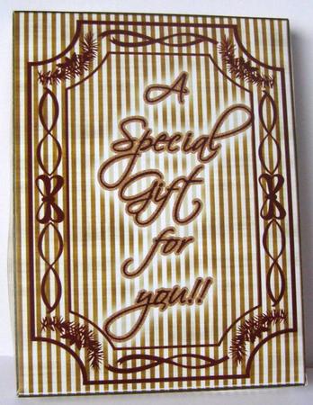 Mini Kit - Gold Striped Gift Box by Margaret McCartney