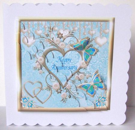 Shell Corners - Anniversary Hearts & Butterflies by Margaret McCartney