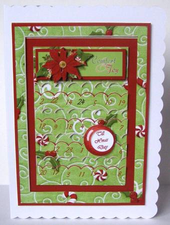 Jolly Holly - Alternate Advent Slider Card by Margaret McCartney