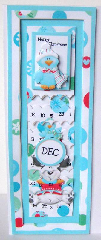 Polar Pals - Alternate Advent Slider Card by Margaret McCartney