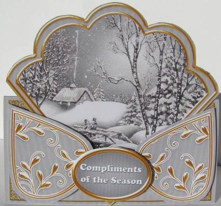 Winter Walk Silver Compliments of Season Scallop Trio Kit by Margaret McCartney