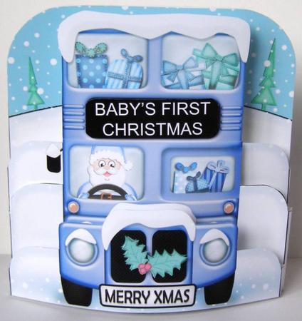 3D Xmas Santa Express Pop Out Card Kit by Margaret McCartney