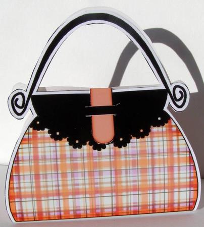 Tartan Handbag Shaped Treat or Favour Box Mini Kit by Margaret McCartney