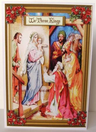 Nativity We Three Kings Decoupage Topper by Margaret McCartney