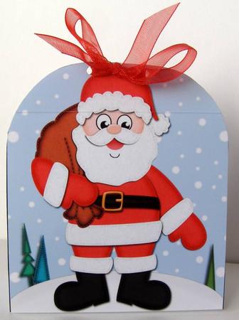 3D Xmas Santa's Sack Treat or Favour Box Mini Kit by Margaret McCartney