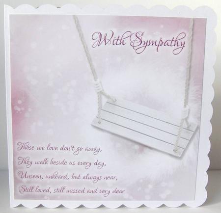 Those We Love Don't Go Away Female Sympathy 8x8 Card by Margaret McCartney