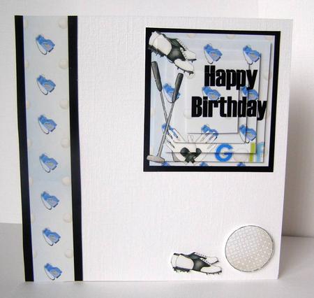 Happy Birthday Golf Pyramid Design by Margaret McCartney
