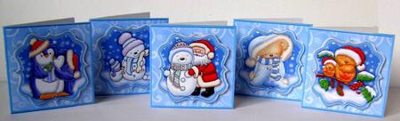 Cute Christmas Gift Tags in Blue by Margaret McCartney