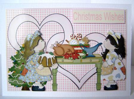 Christmas Dinner Decoupage Topper by Margaret McCartney