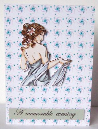Swirls and Stars White-turquise Background Paper by Margaret McCartney