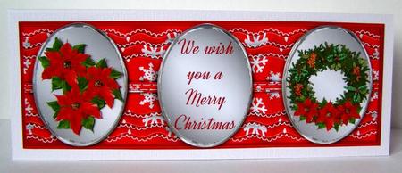 We Wish You a Merry Christmas Large Dl Card Front by Margaret McCartney