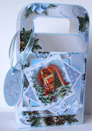 Large Gift Bag with Handles - Christmas Window by Margaret McCartney