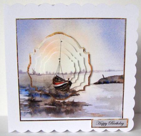 Rowing Boat Moored by Margaret McCartney