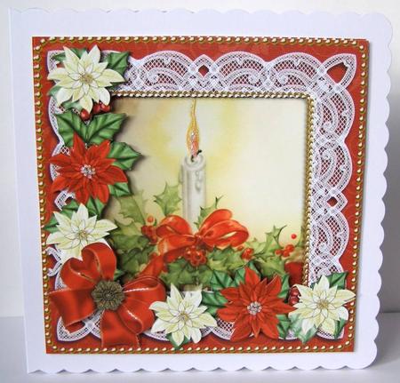 Single Candle Red 8in Decoupage Mini Kit by Margaret McCartney