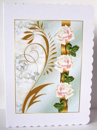 A4 Roses and Swirls Beauty by Margaret McCartney