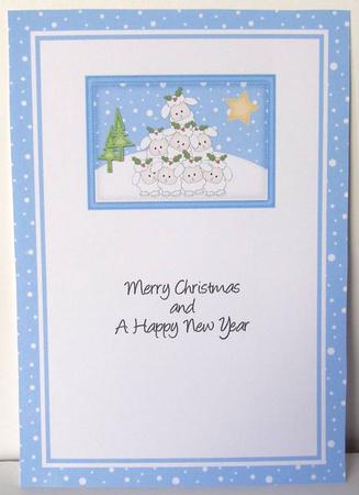 A5 Xmas Little Lambs Matching Insert by Margaret McCartney