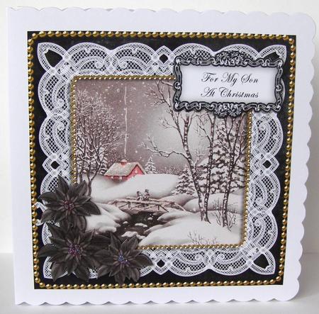 Winter Walk Son at Christmas 8in Sentiment Topper by Margaret McCartney