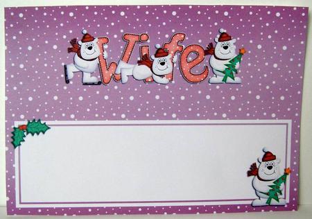Xmas Wife with Polar Bears Matching Large Dl Insert by Margaret McCartney