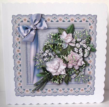 Shabby Chic Gardenias 8in x 8in Decoupage Mini Kit by Margaret McCartney