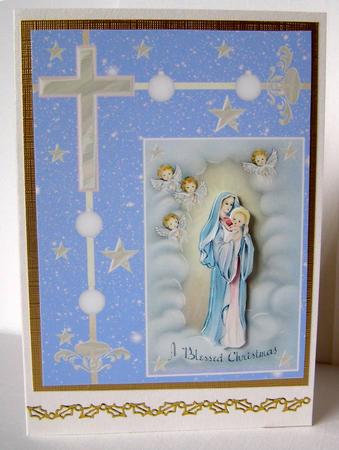 Mother and Child Christmas Decoupage by Margaret McCartney