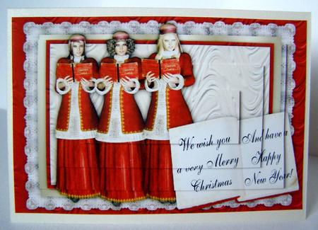 Christmas Carolers Card by Margaret McCartney