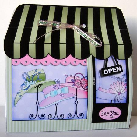 3D Little Hat Shop Treat or Favour Box Mini Kit by Margaret McCartney