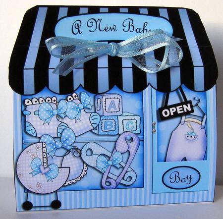 3D Little Baby Boy Shop Treat or Favour Box Mini Kit by Margaret McCartney