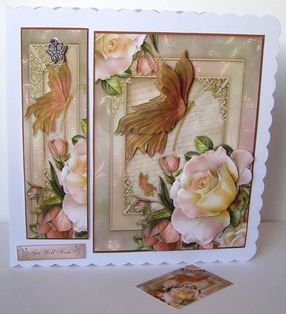Golden Roses & Butterfly Mini Kit by Margaret McCartney