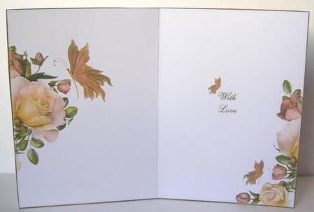 With Love Roses & Butterfly Insert by Margaret McCartney