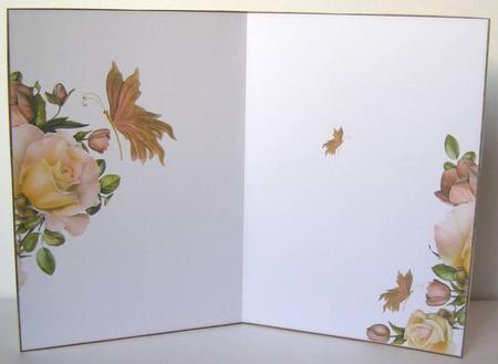 Blank Roses & Butterfly Insert by Margaret McCartney