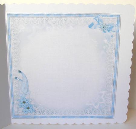 8x8 Christmas Scene in Lace and Pearl Frame 1 Insert Plate by Margaret McCartney