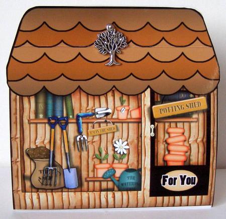 3D the Little Potting Shed Treat or Favour Box Mini Kit by Margaret McCartney