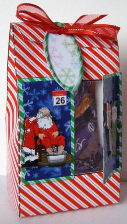 Exhausted Santa Peakaboo Treat Bag by Margaret McCartney